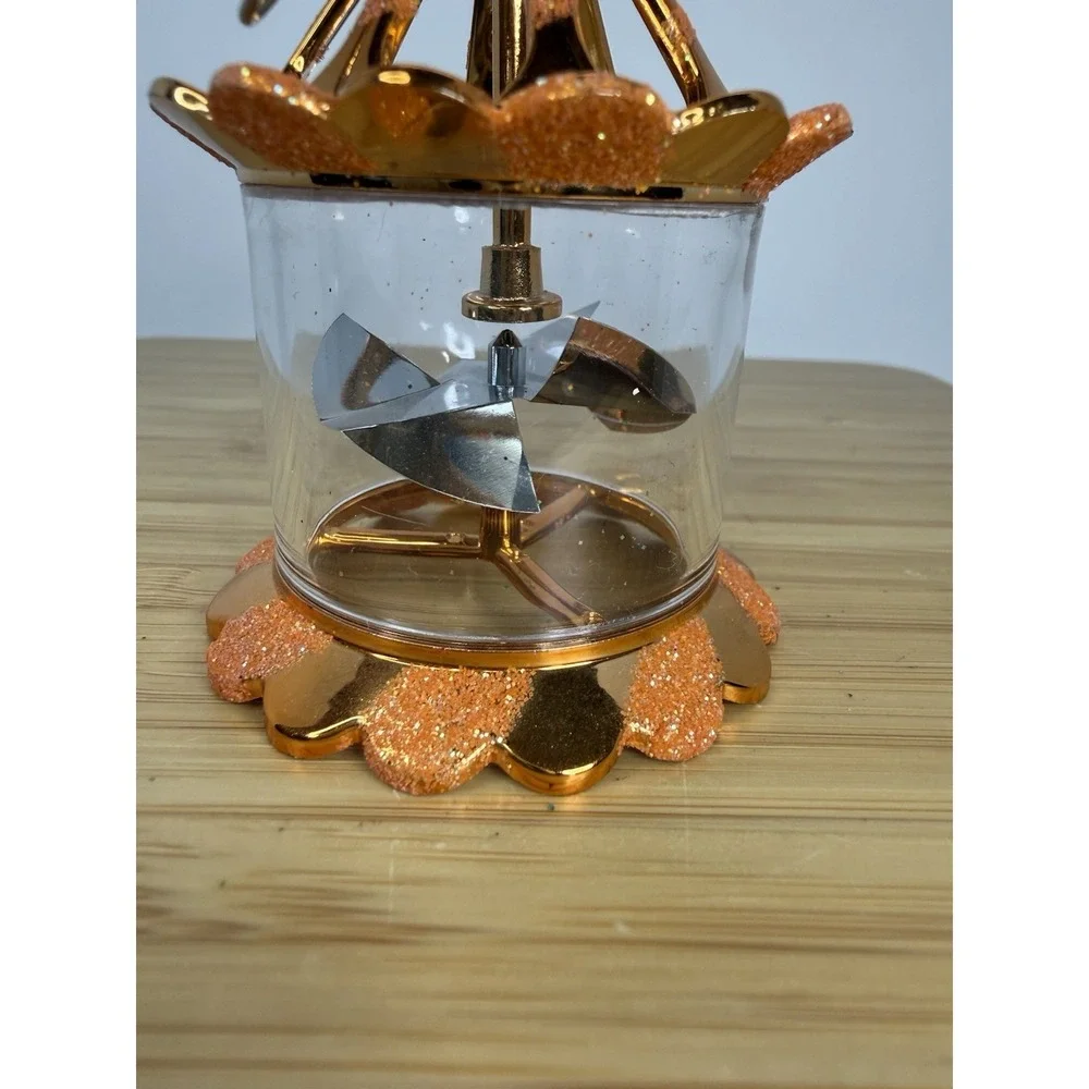 Department 56 Spinner Birdcage Twinkler Plastic Christmas Ornament GOLD Glitter‎